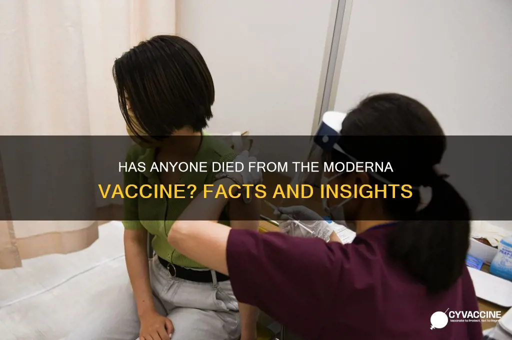 has anyone died from mederna vaccine