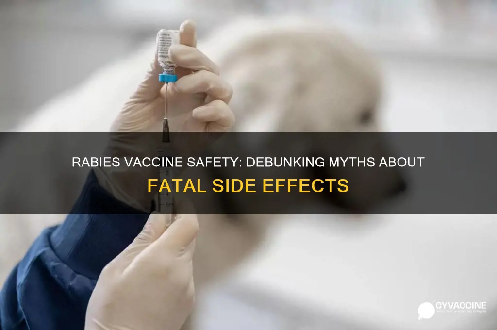 has anyone died from rabies vaccine