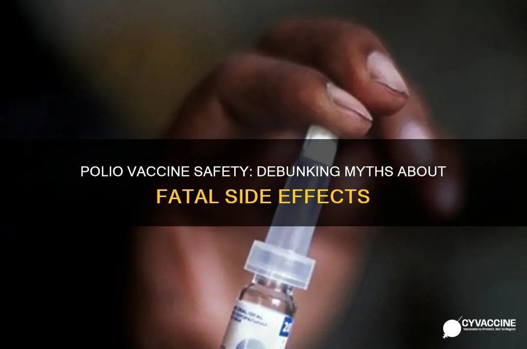 has anyone ever died from the polio vaccine