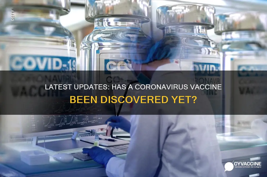 has corona virus vaccine been discovered