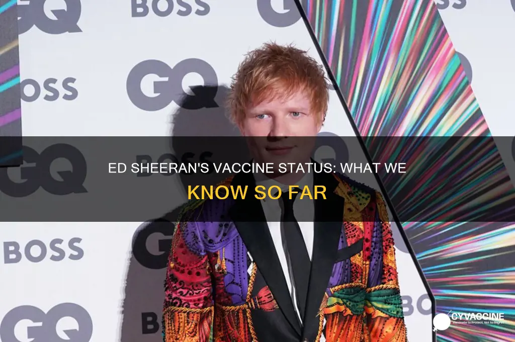 has ed sheeran had the vaccine