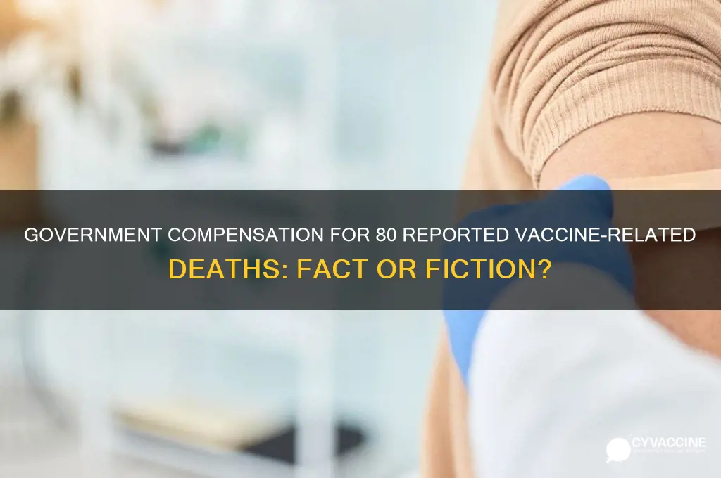 has government paid money to 80 vaccine deaths
