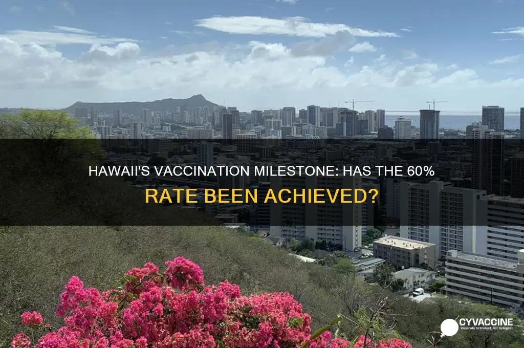has hawaii reached 60 vaccination rate