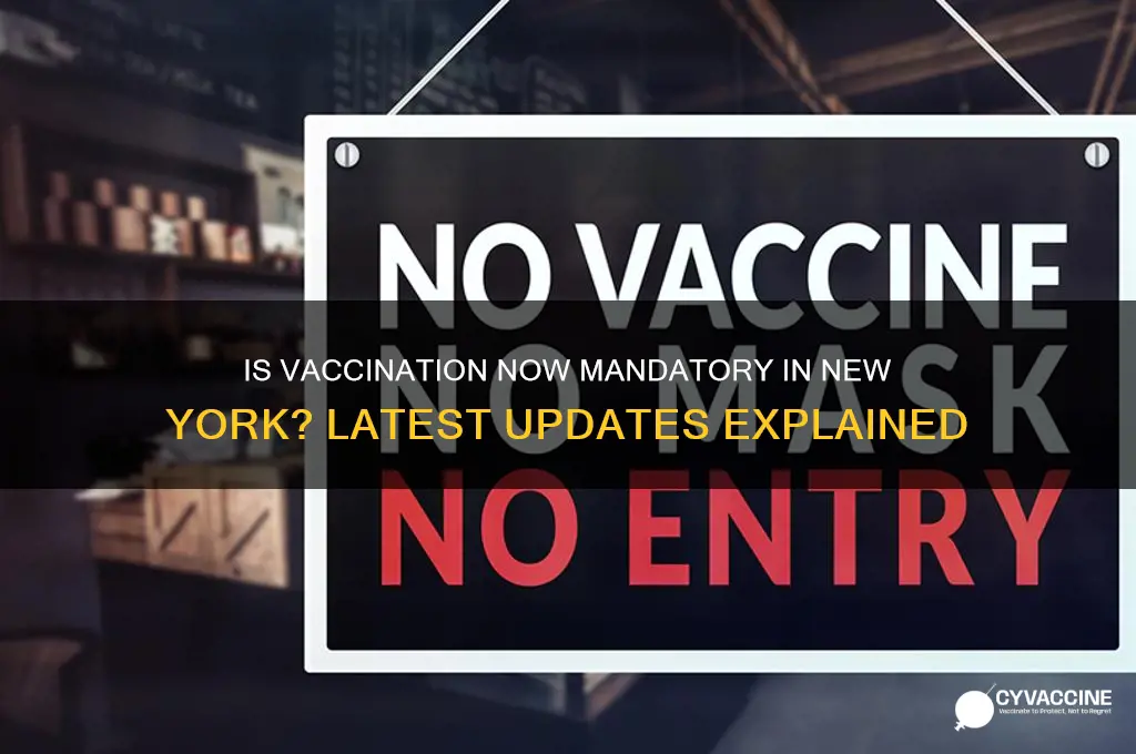 has new york made vaccination mandatory