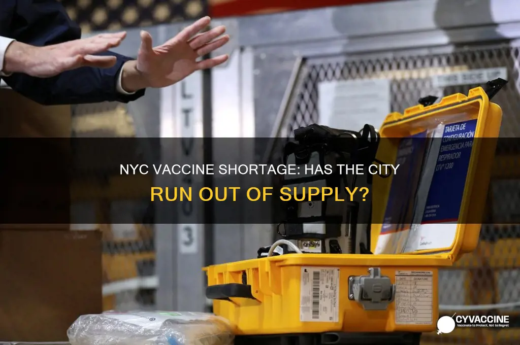 has nyc run out of vaccines