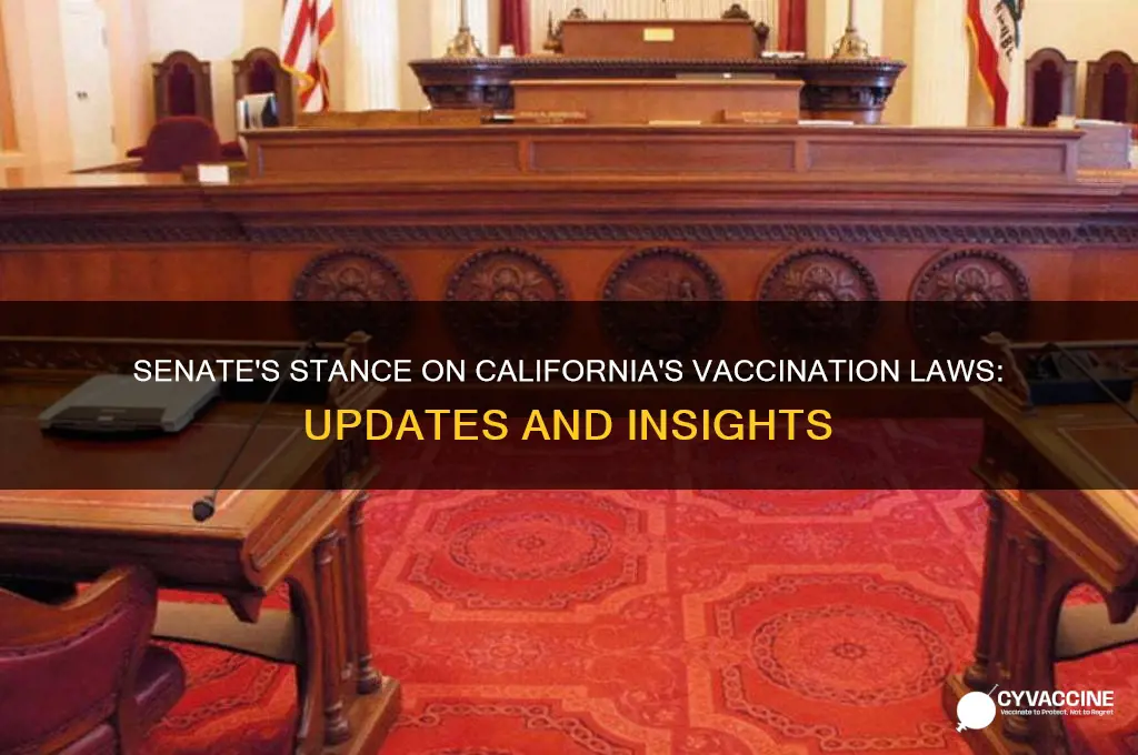 has senate ruled on california vaccinations