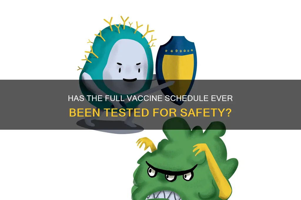 has the entire vaccine schedule ever been tested