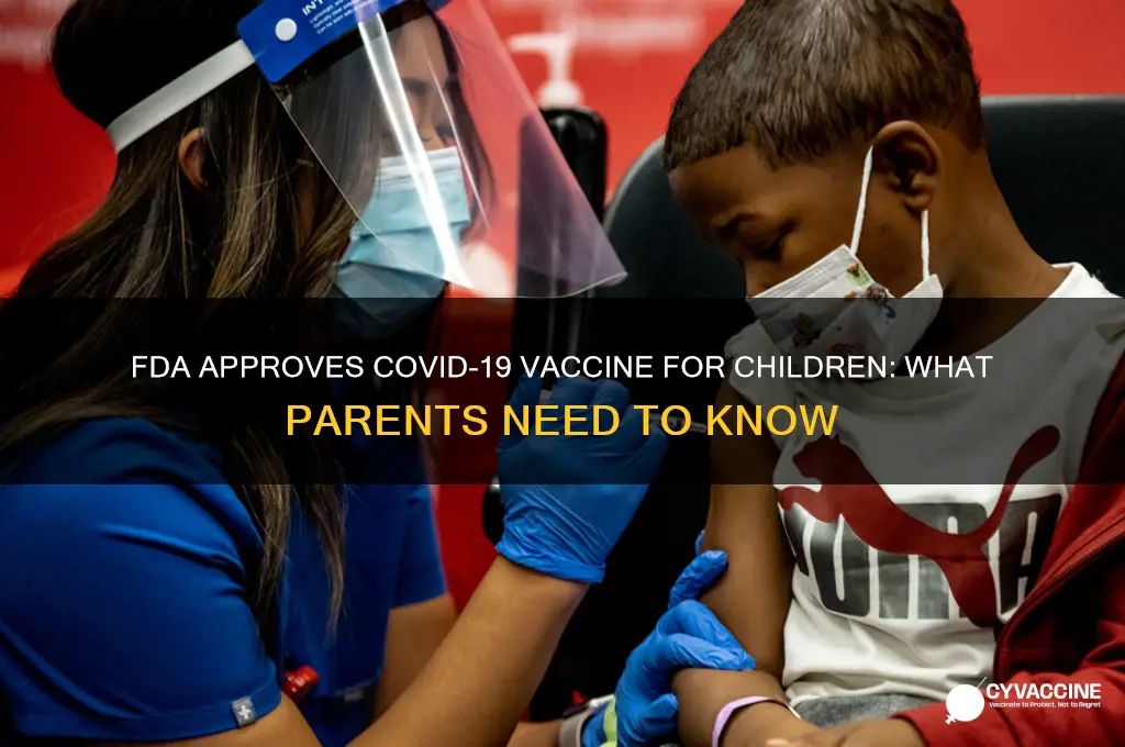 has the fda approved the vaccine for kids