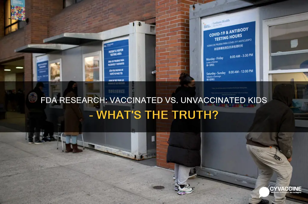 has the fda ever studied vaccinated kids against unvaccinated