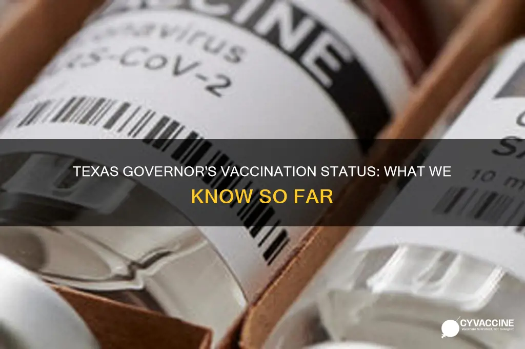 has the texas governor been vaccinated