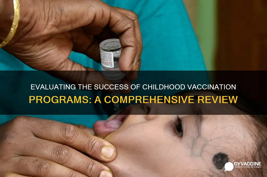 has the vaccine for children program been successful