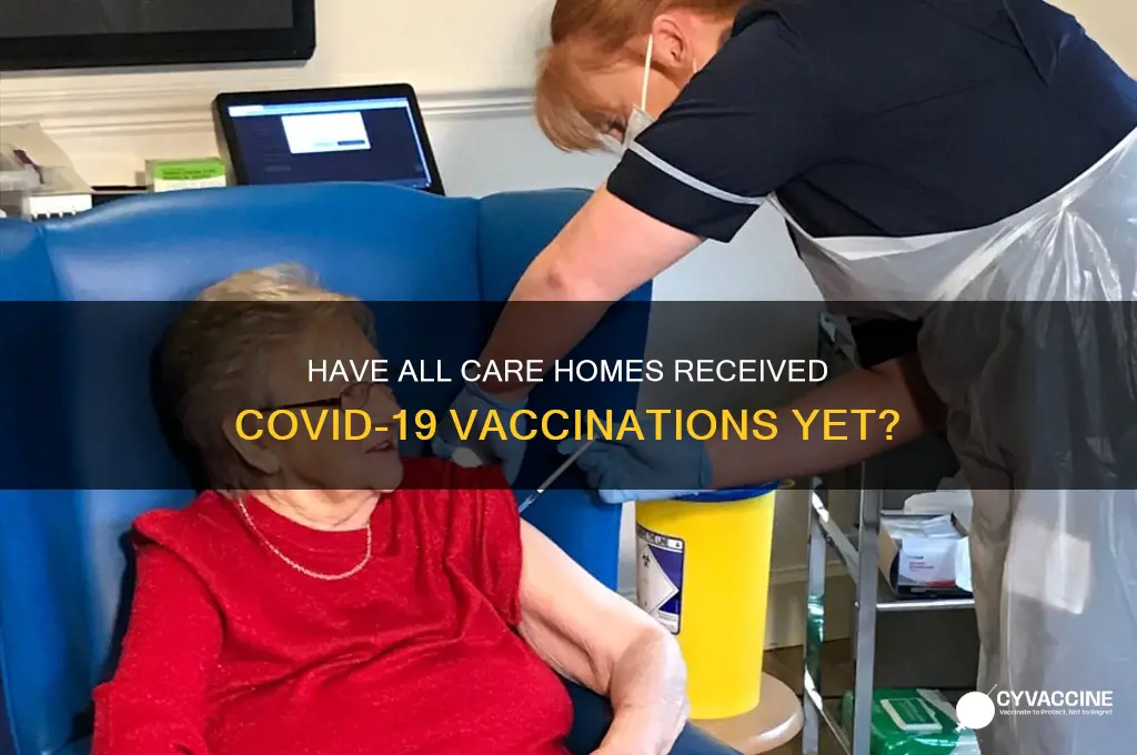 have all care homes been vaccinated