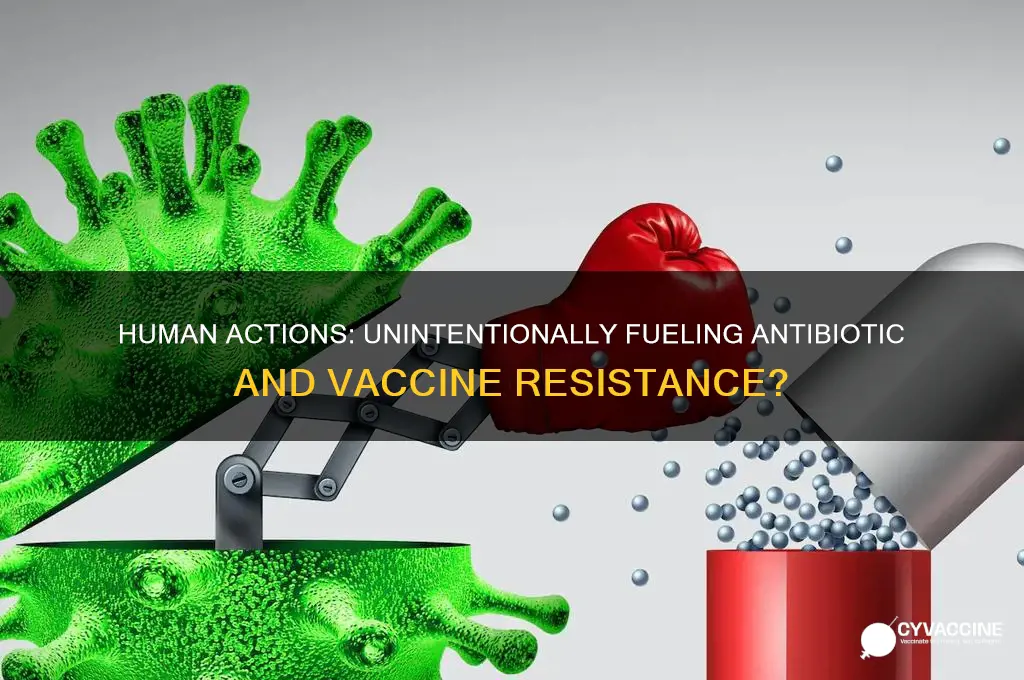 have humans helped diseases become immune to antibiotics adn vaccines