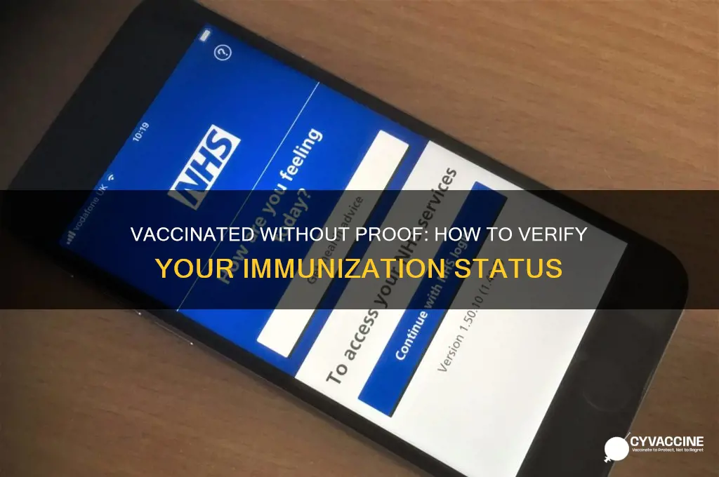 have i been vaccinated but do not have the documents