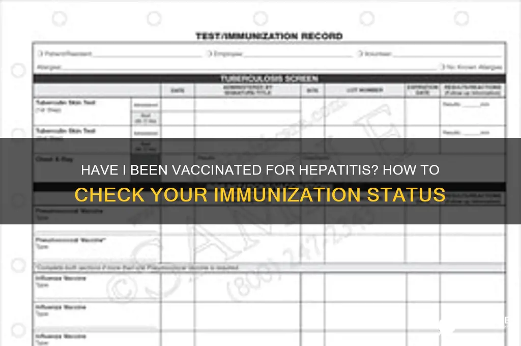 have i been vaccinated for hepatitis