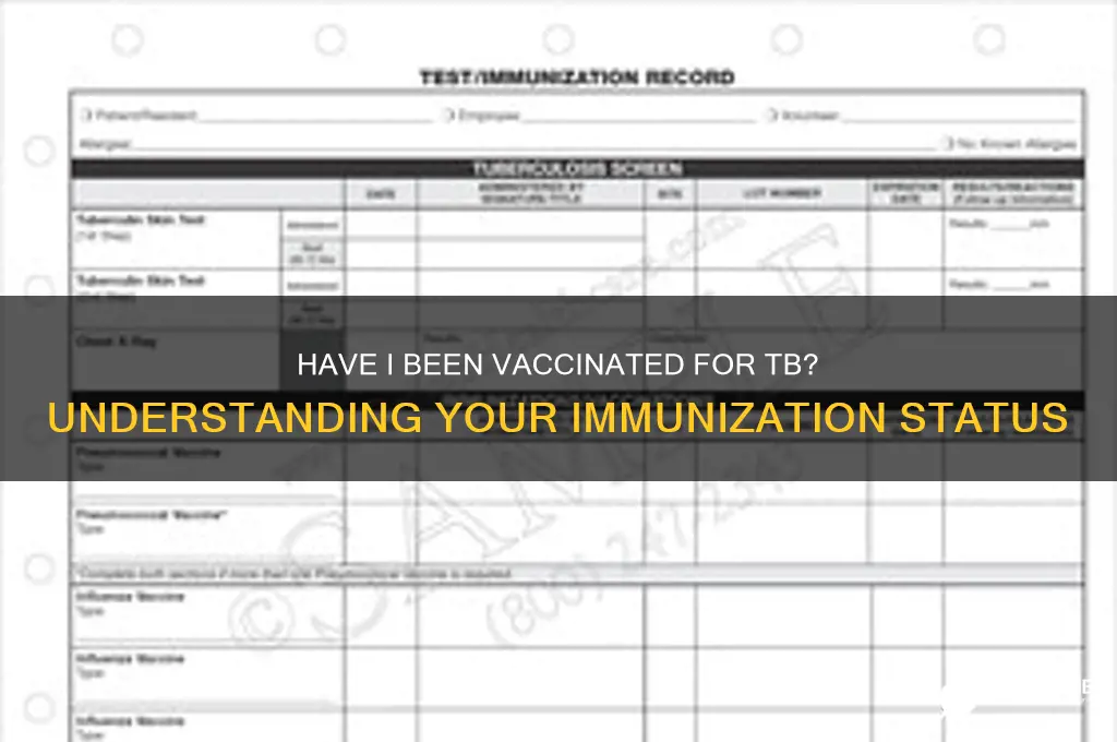 have i been vaccinated for tb