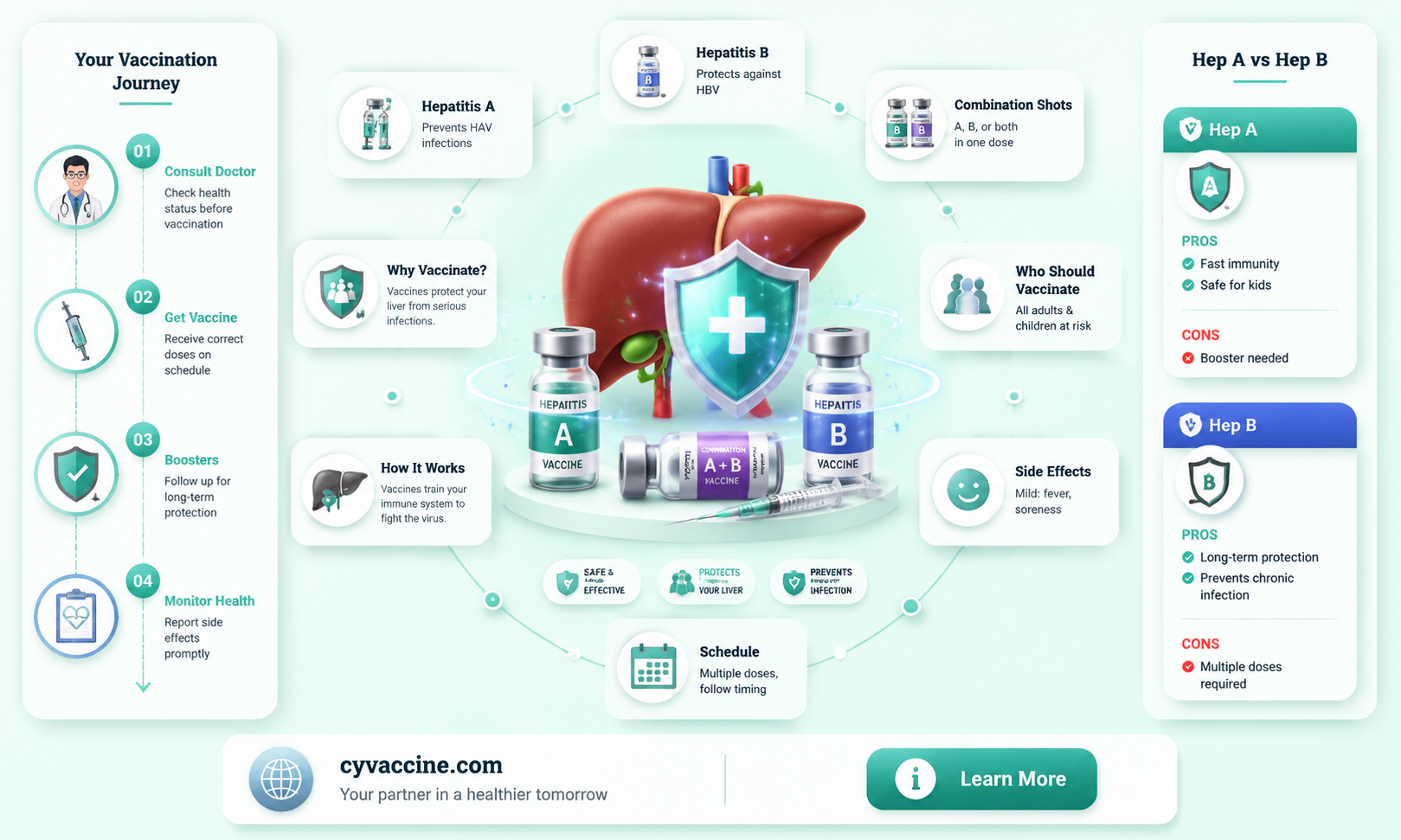 are hep a and b vaccines protection against