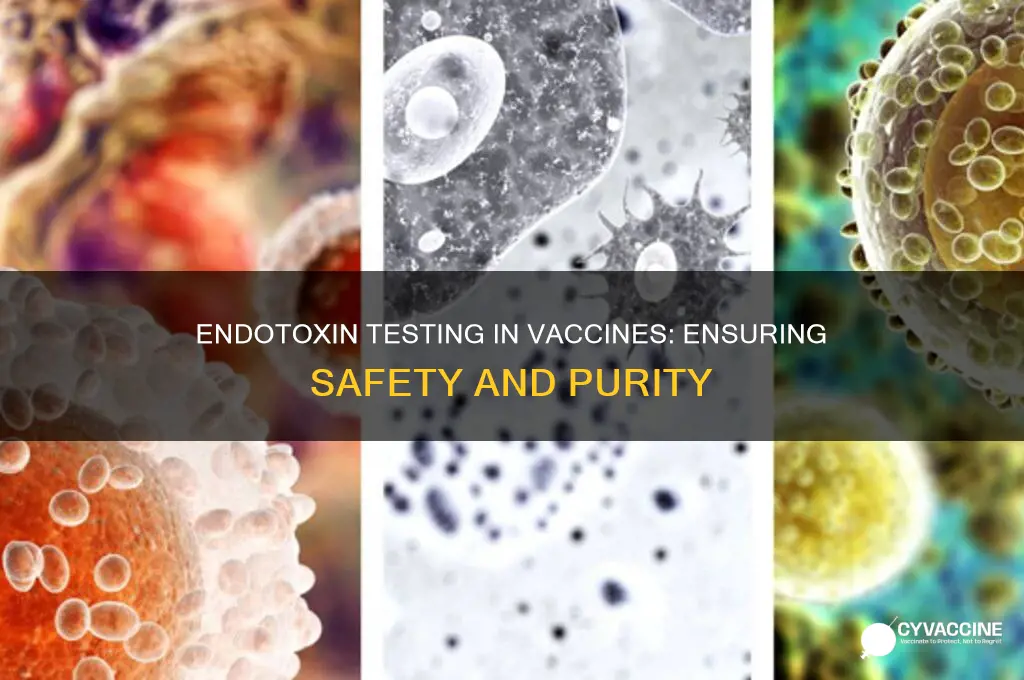 how are endotoxins tested for vaccines