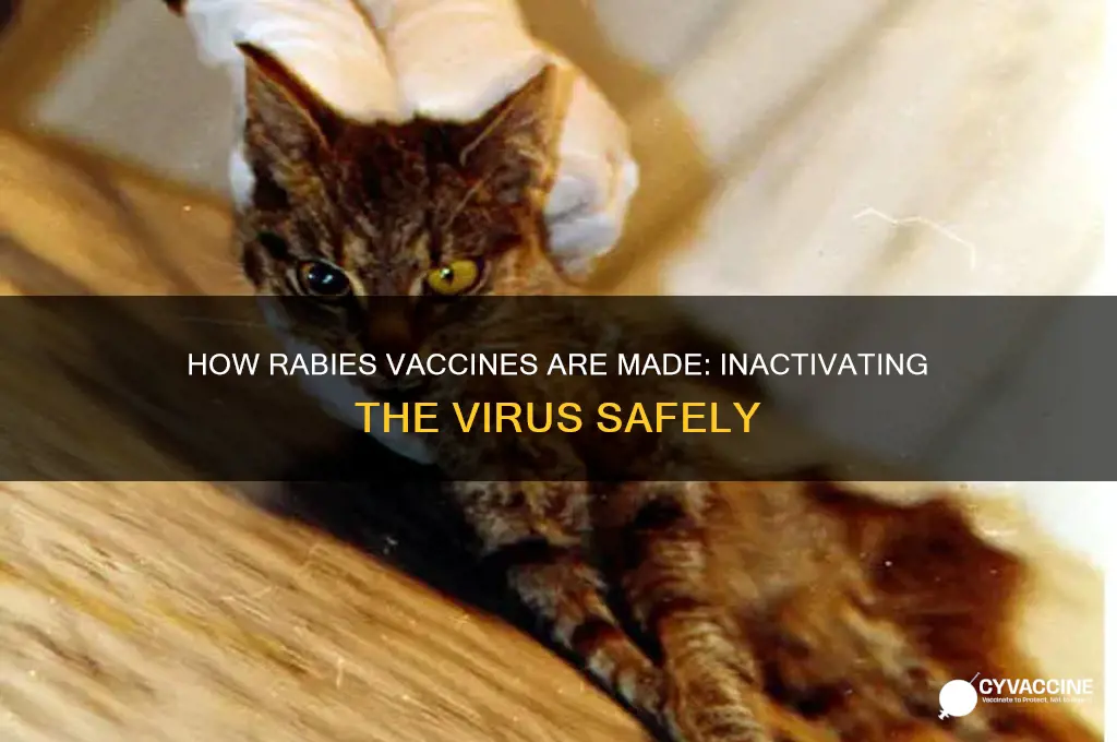 how are rabies virus killed for making vaccine