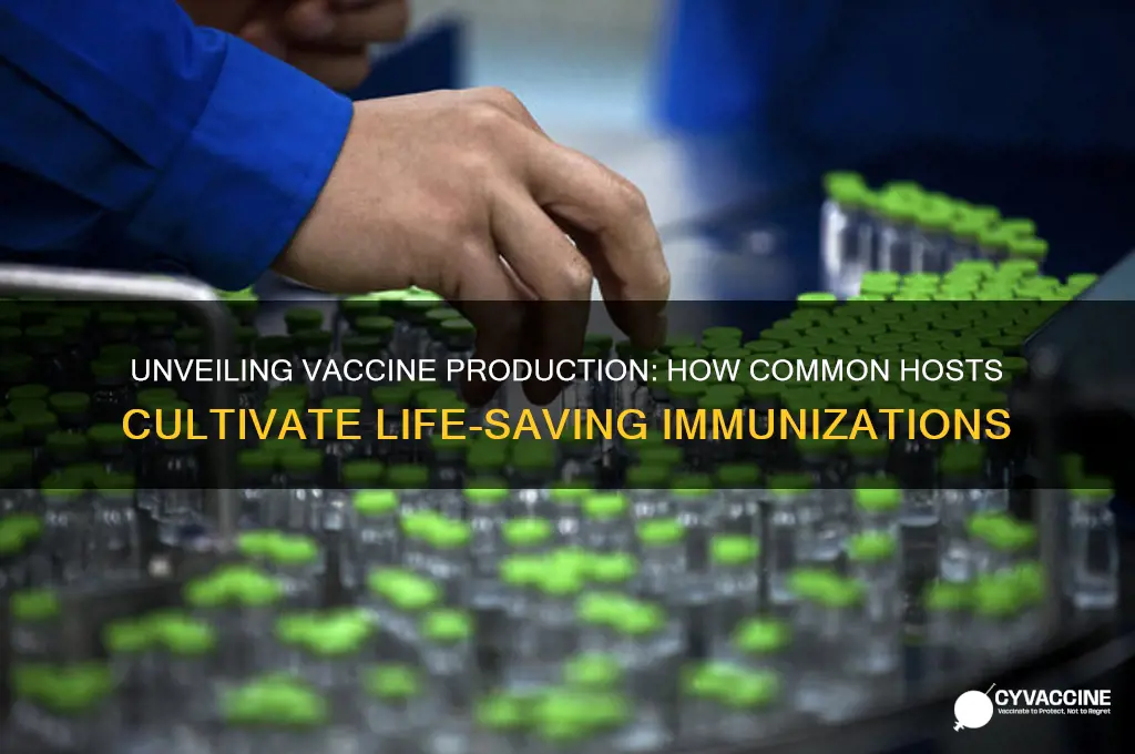 how are some vaccines grown in usual hosts