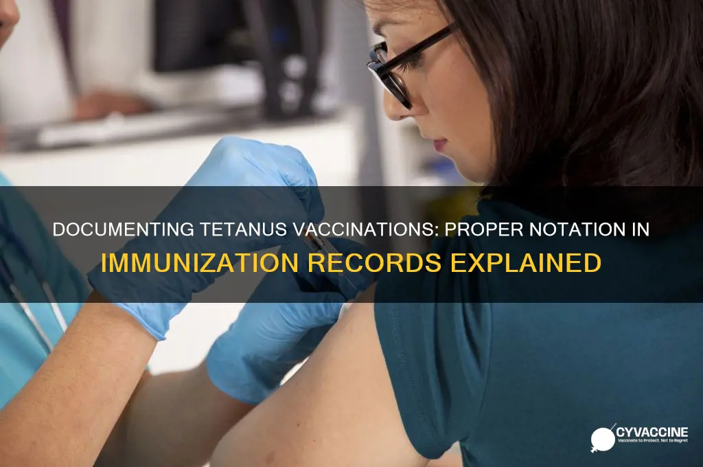 how are tetanus shots written in vaccination records