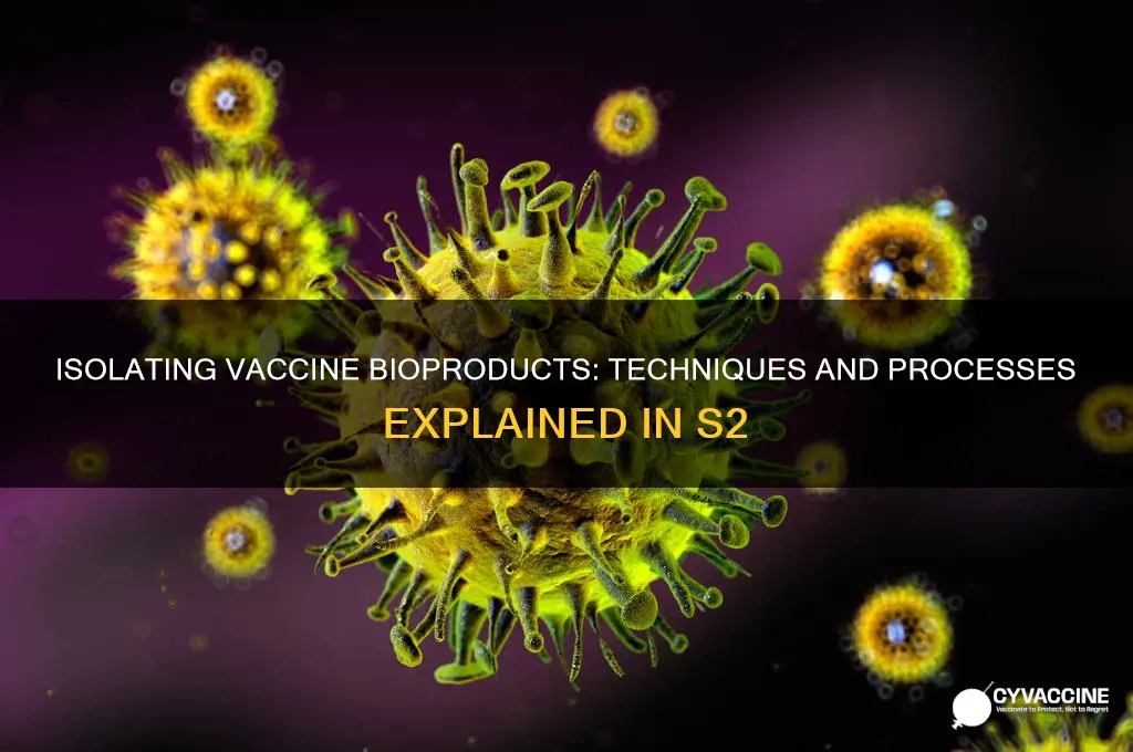 how are vaccine bioproducts isolated s2