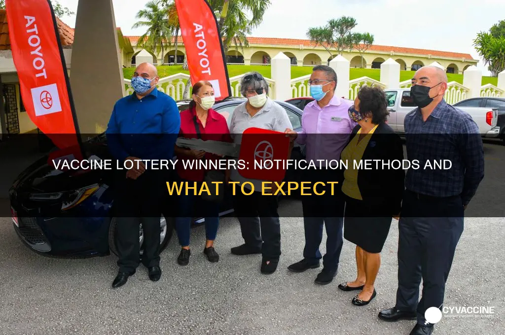 how are vaccine lottery winners notified