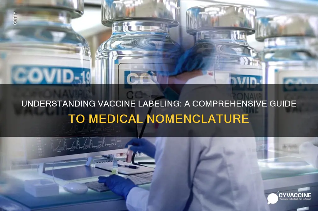 how are vaccines labeled in medicine