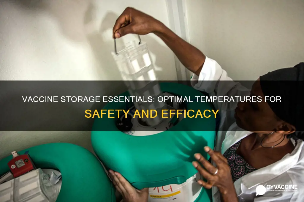 how are vaccines stored and at what temperature