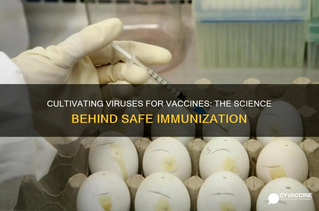 how are viruses grown for vaccines
