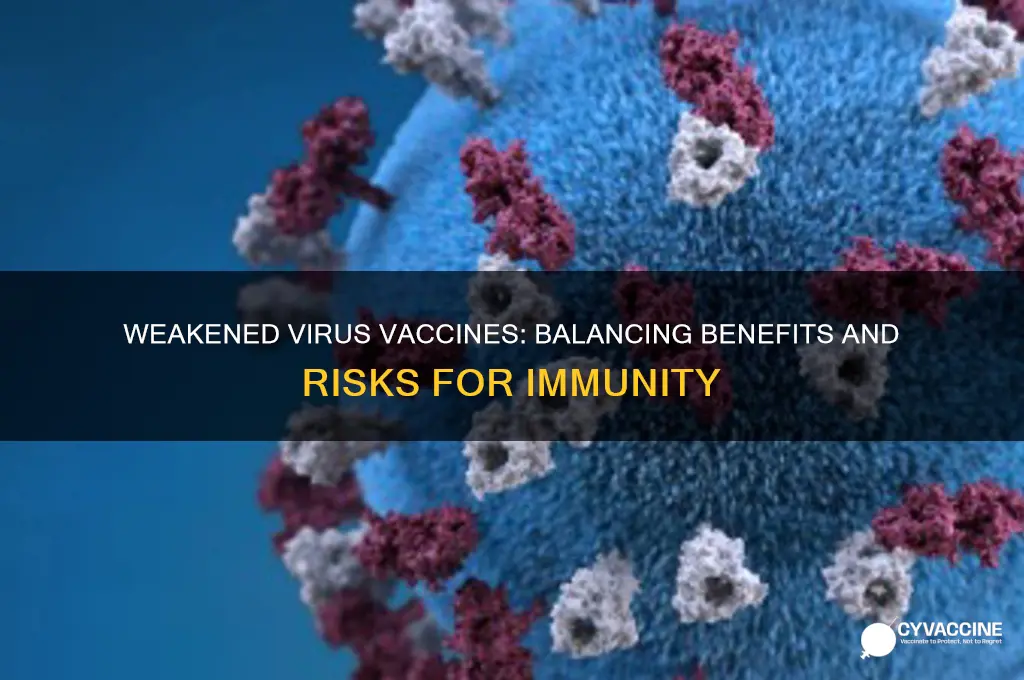 how are weakened virus vaccines advantages and disadvantages