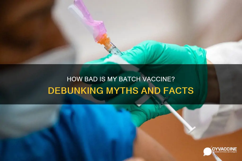 how bad is my batch vaccine