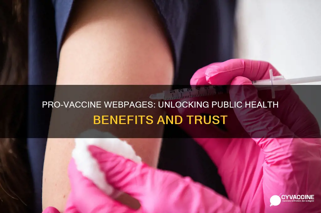 how beneficial are pro vaccine webpages
