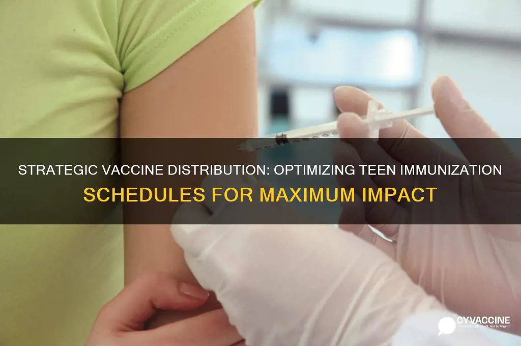 how best to spread out vaccines for teenagers