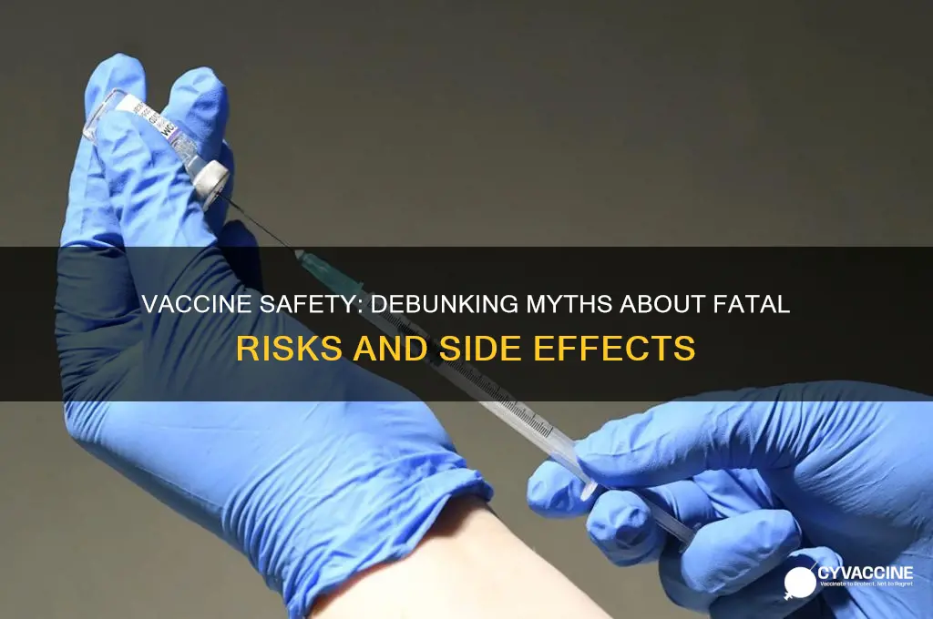 how big is the risk of dying from vaccines