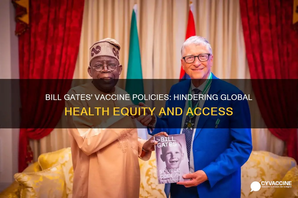 how bill gates impeded global access to vaccines