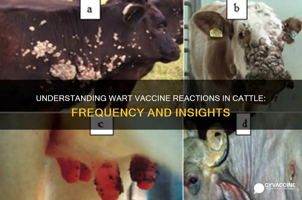 how common is a reaction to wart vaccine in cattle