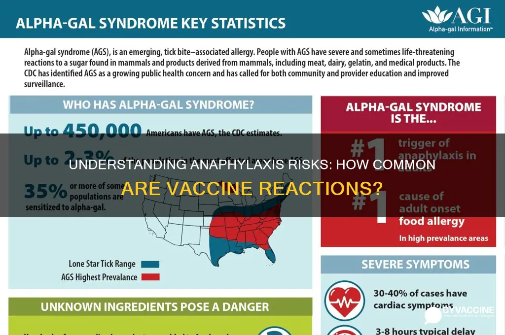 how common is anaphylaxis from vaccines