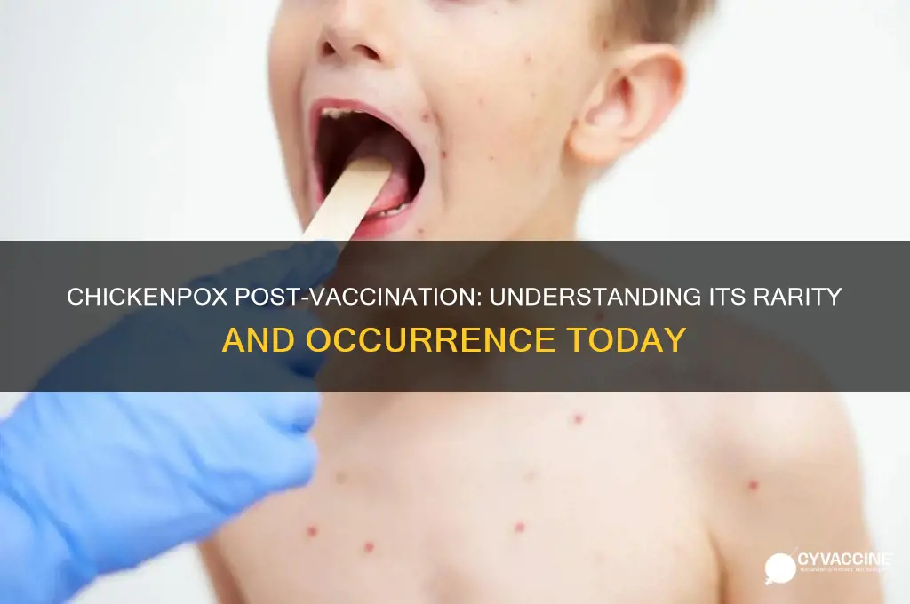 how common is chickenpox after vaccine