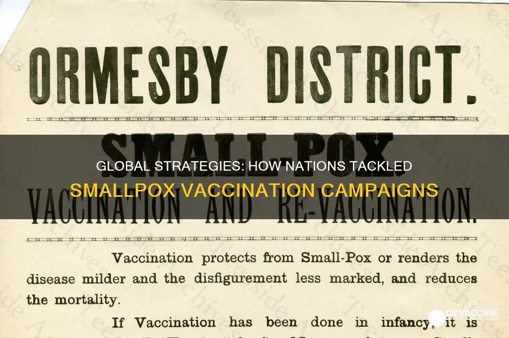 how did countries attempt to vaccinate for smallpox