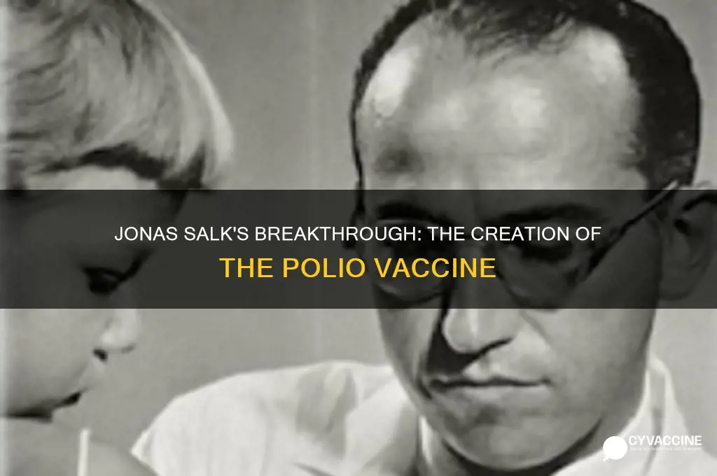 how did jonas salk create the polio vaccine