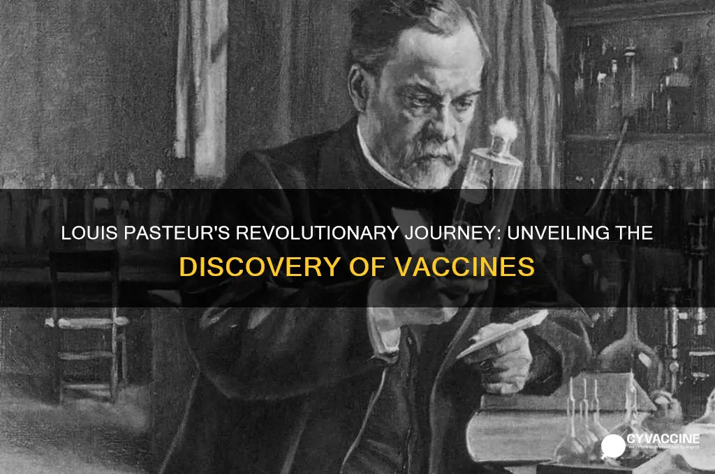 how did louis pasteur come up with vaccines