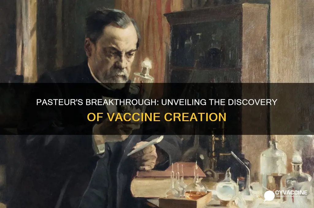 how did pasteur discover the method of making vaccines