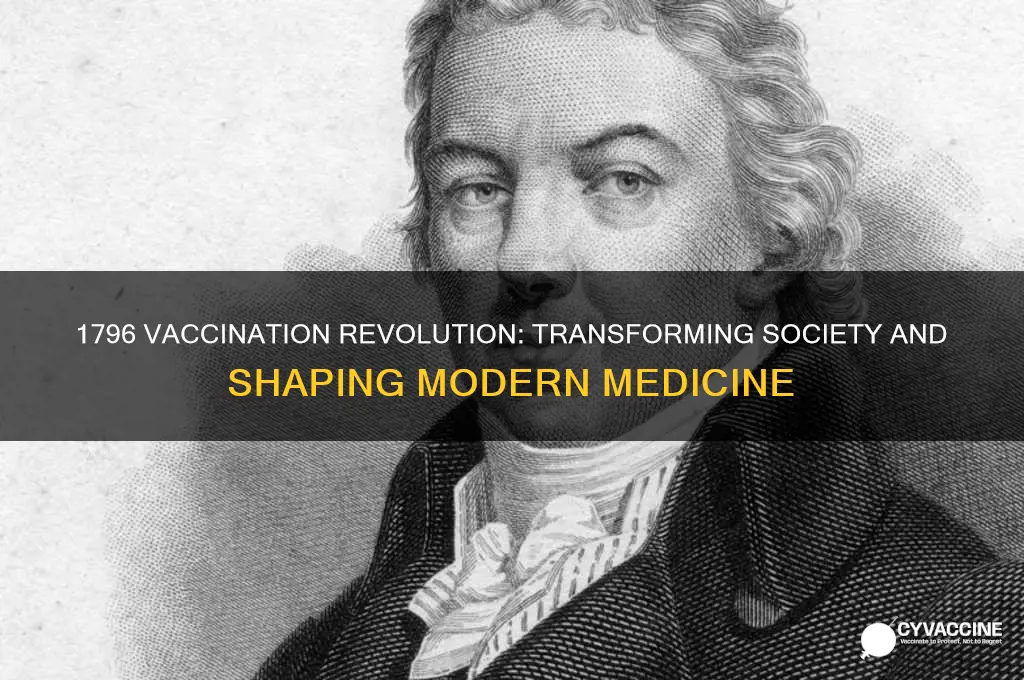 how did the vaccination of 1796 impact society