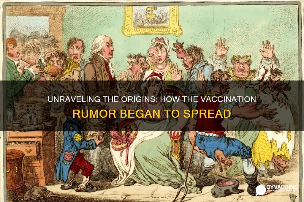 how did the vaccination rumor start