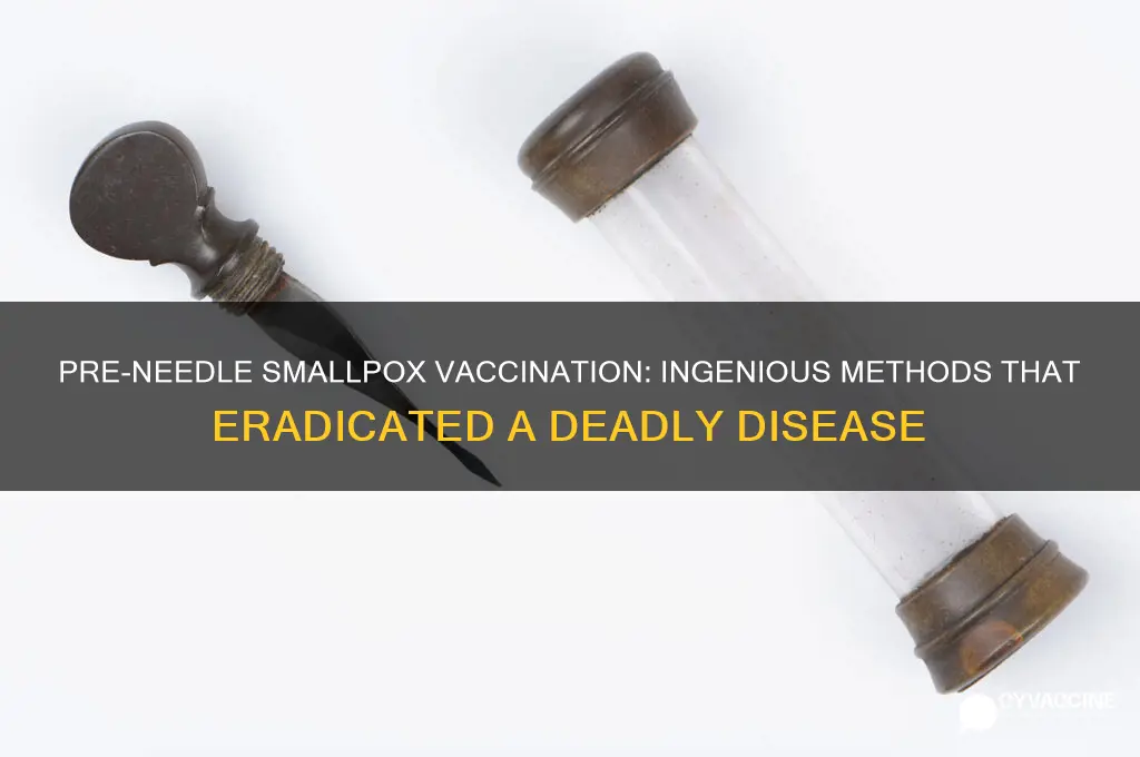 how did they vaccinate against smallpox before needles