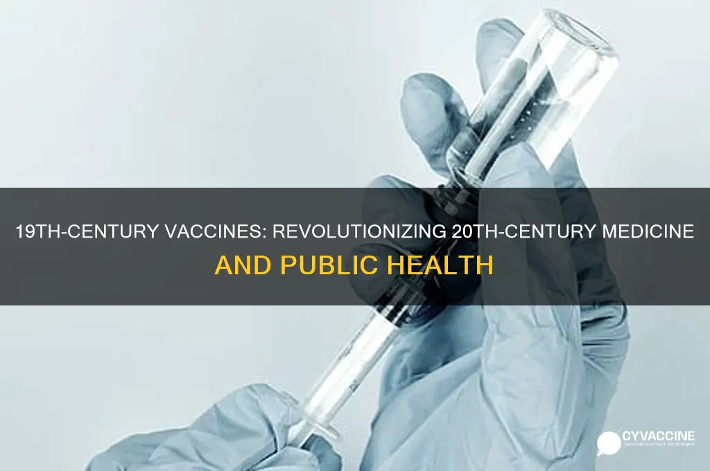 how did vaccine in the 19th-century science affected 20th-century medicine