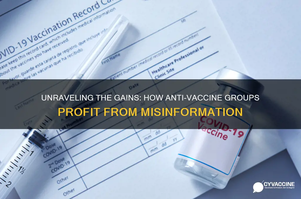 how do anti vaccine groups benefit