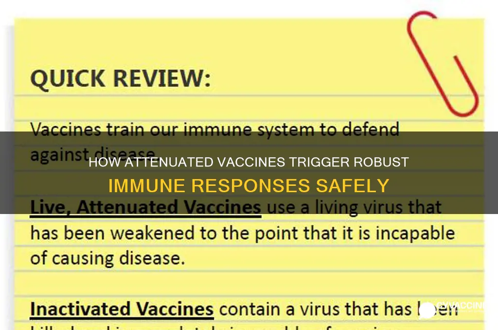 how do attenuated vaccines mount an immune response