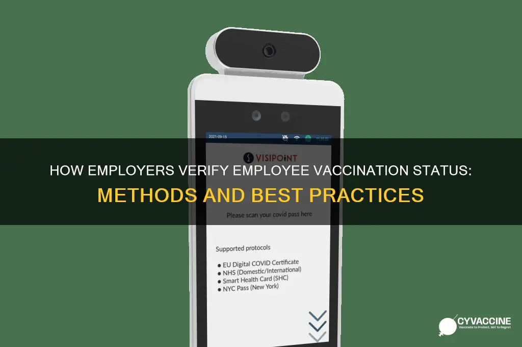 how do employers check vaccination status